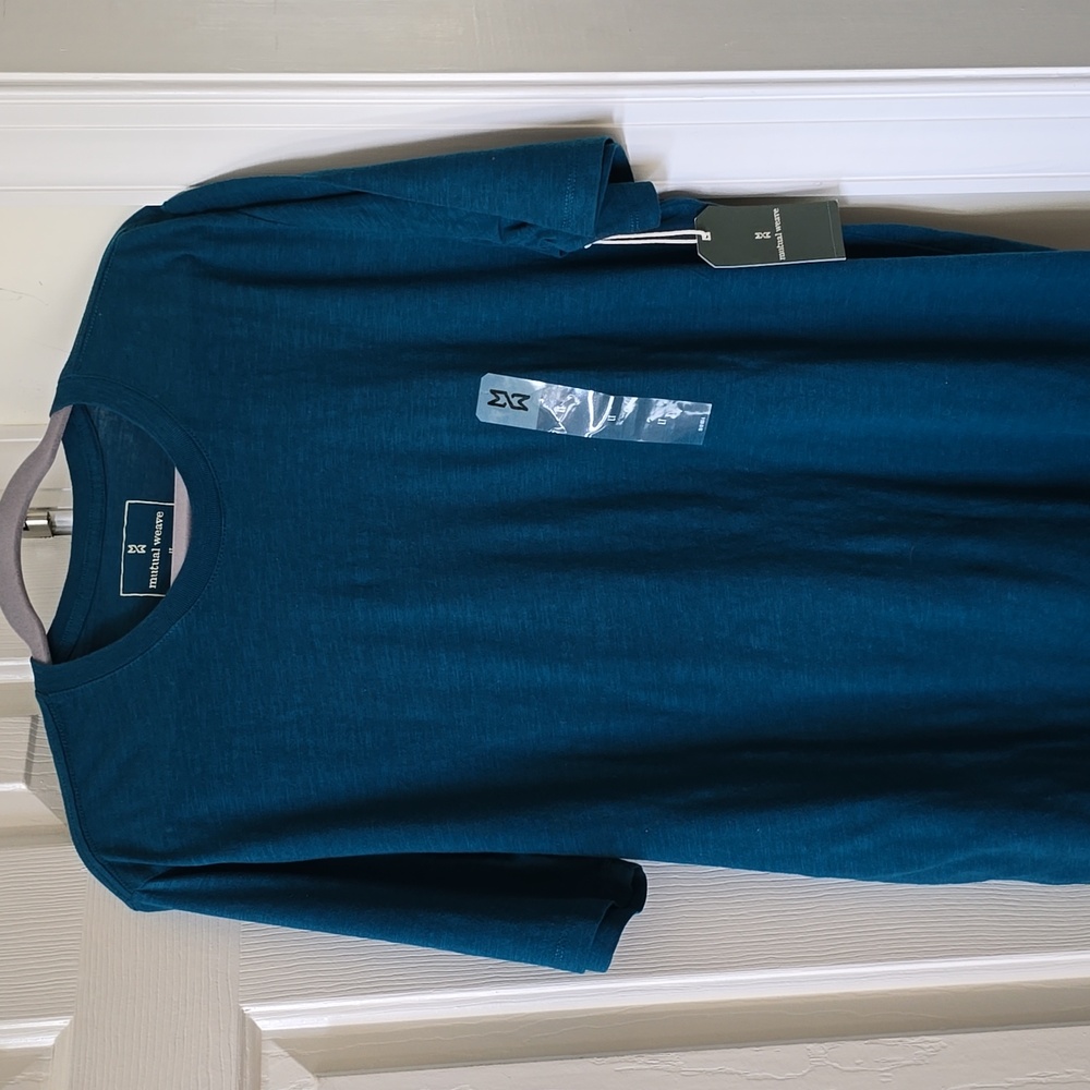 MUTUAL WEAVE MENS BIG & TALL TEAL SHORT SLEEVE T-SHIRT SIZE LT